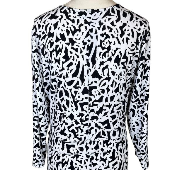 Lane Bryant NWT Black & White Print Jersey Knit Stretch Faux Wrap Maxi Dress - Picture 7 of 12